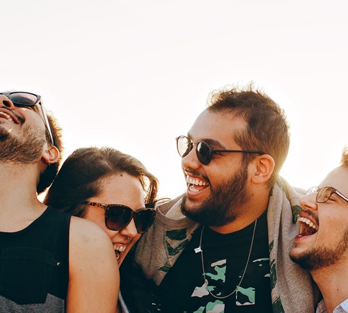 group laughing